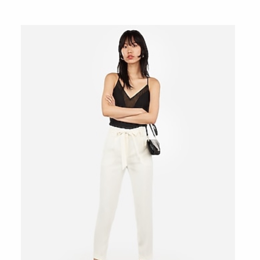 Express V-neck mesh cami